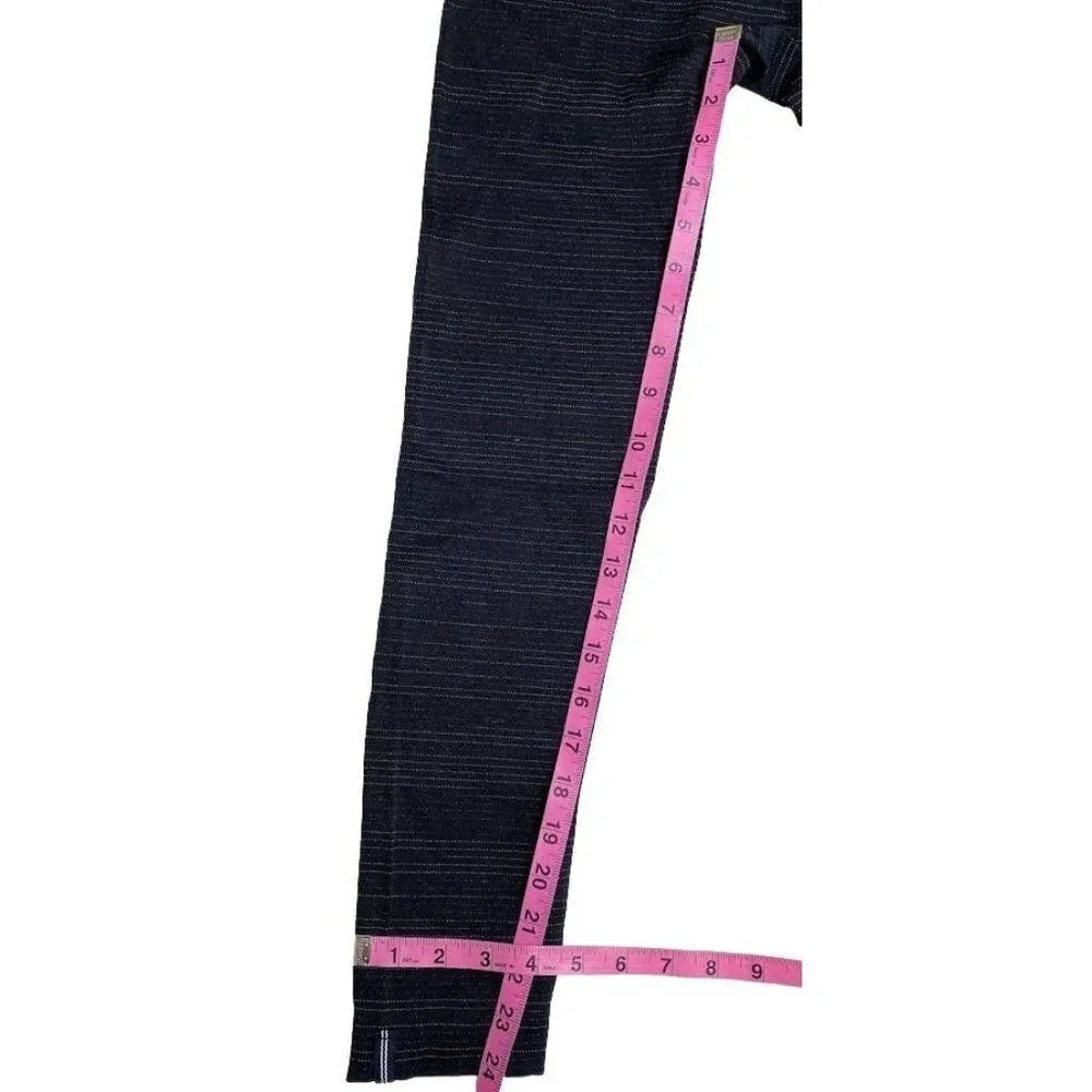 Nautica Black Gray Stripe Leggings Sz L/XL‎